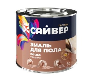 Эмаль ПФ-266 для пола желто-коричневая 0,4кг Сайвер   