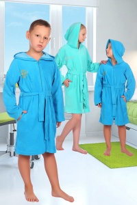 Халат дет. махра на молнии с кап. 4617 р.36 (ЧЗ)
