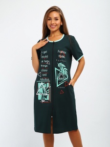 Халат жен. на молнии 196, 196.1 р.48 (ЧЗ)