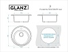 Мойка кварцевая GLANZ матовая J3, круглая, антрацит