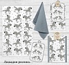 Полотенце 39х60, 45х60 хлопок, полулён, шелкография