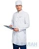 Халат мед. муж. Гален, бел/от.син,  р.48/50  170/176 (ЧЗ)