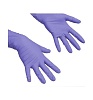 Перчатки латексные с хлоп.нап. р-р M ONLY ONE сиреневые (12)
