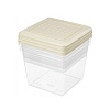 Комплект контейнеров для продуктов квадртные Аsti 3шт.(1л+2штх0,5л) Хозаб